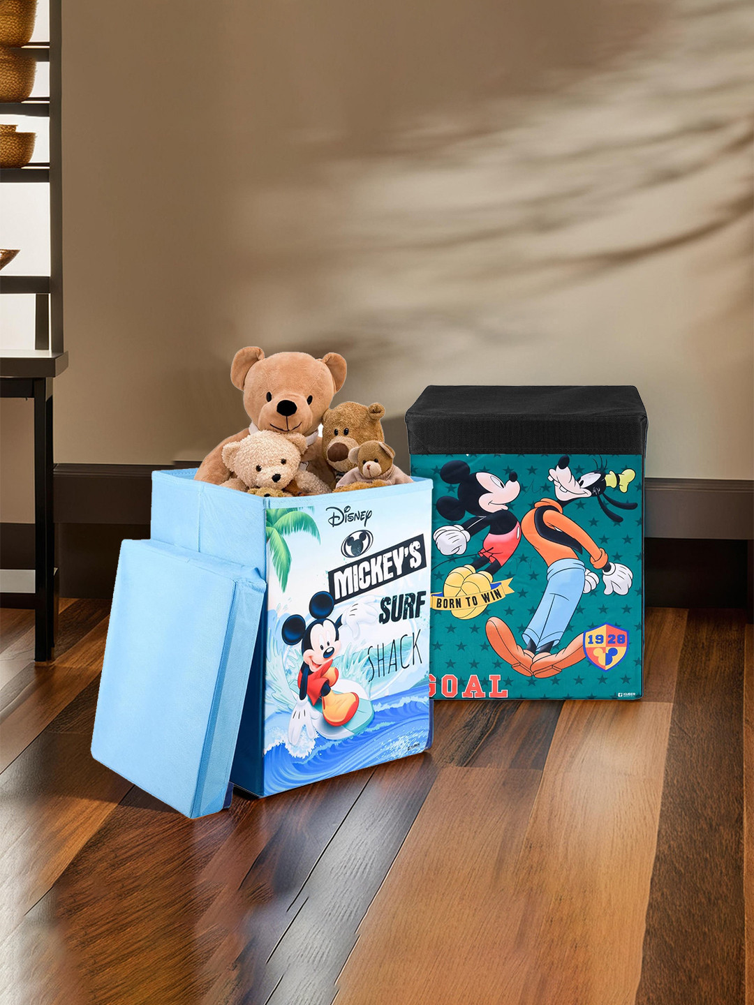 Kuber Industries Blue & Red 2 Pcs Regular Disney Printed Organisers