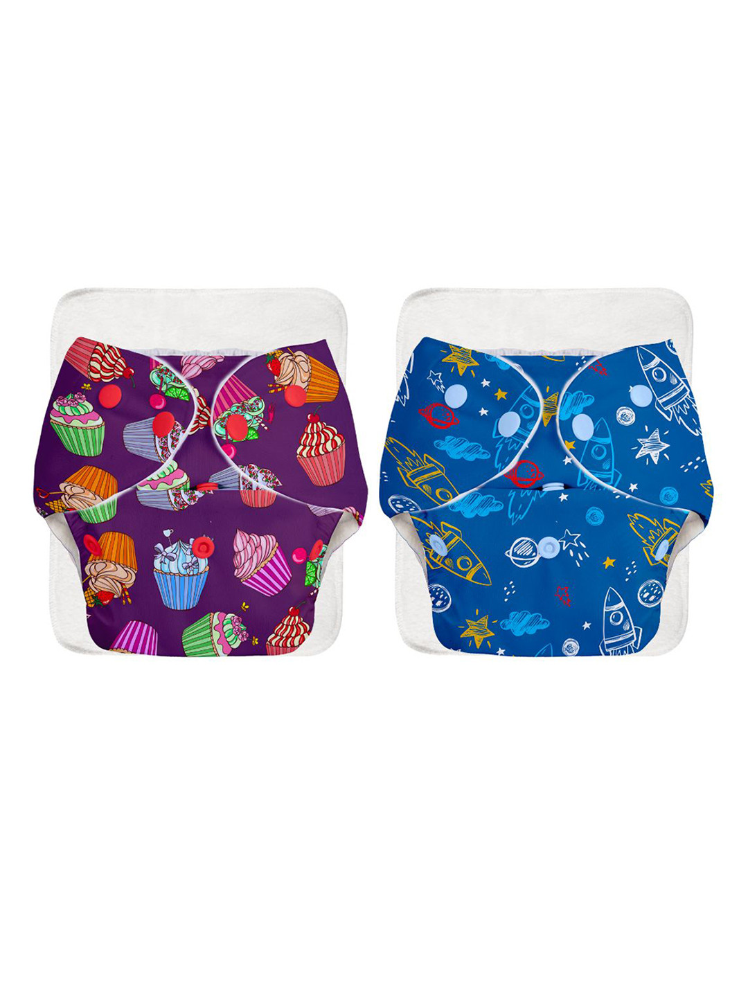 SuperBottoms Basic Set Of 2 Cloth Diapers - 15-17