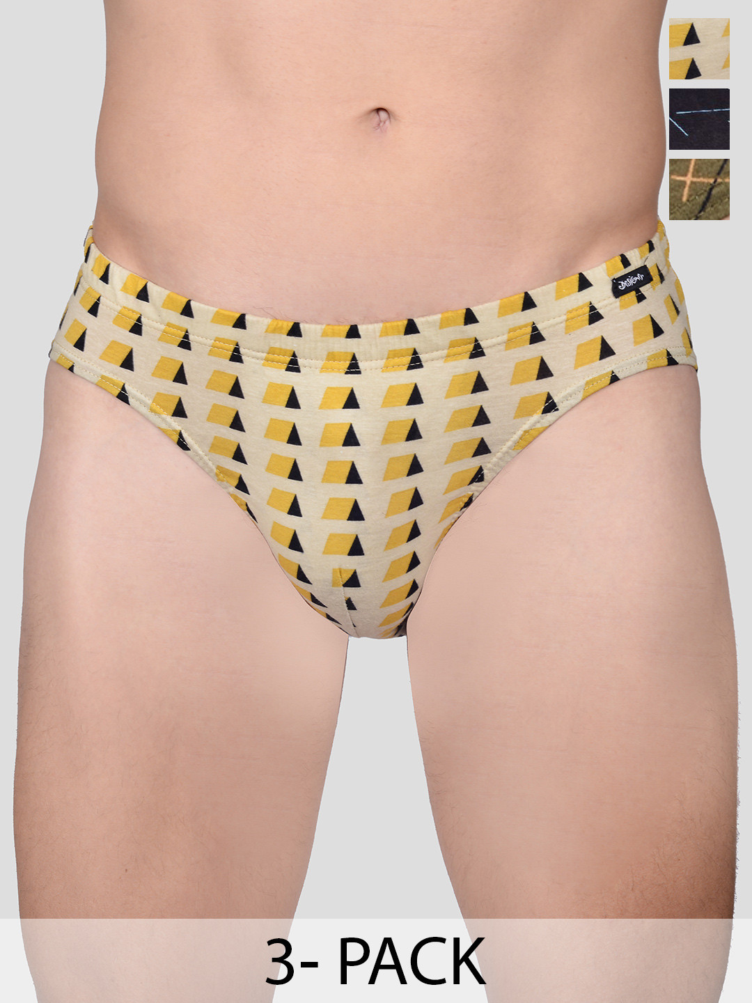 FRENCHIE Pack Of 3 Cotton Basic Briefs FR-MI-BF-DSGNR-10P-90-PO3