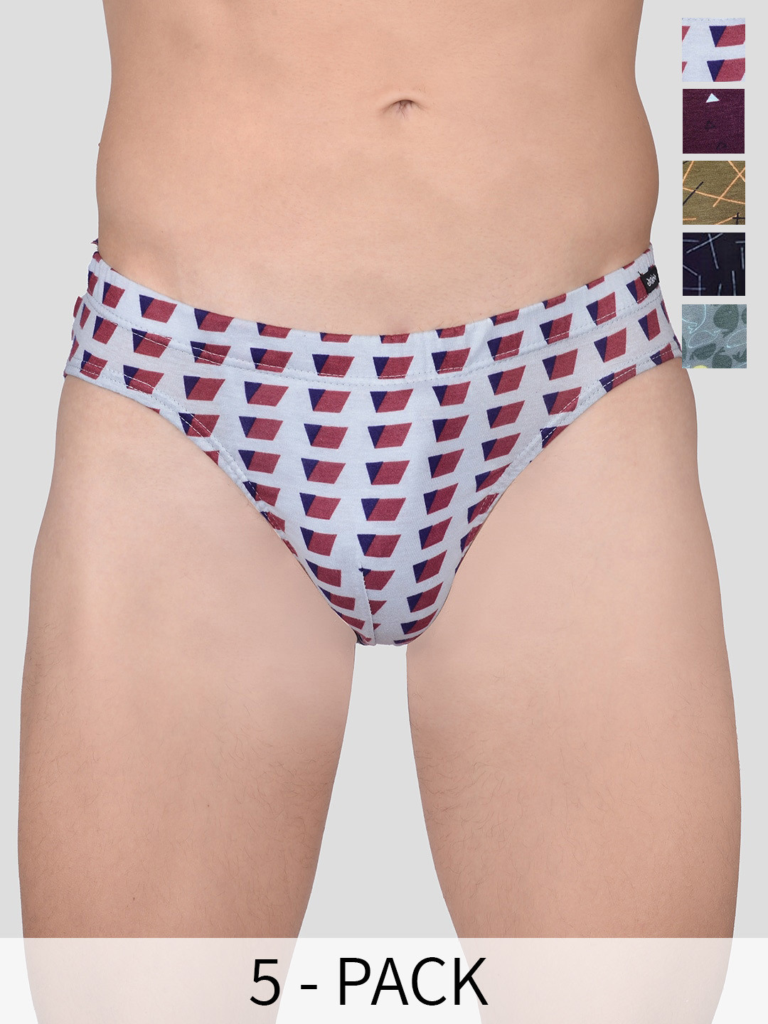 FRENCHIE Pack of 4 Assorted Pure Cotton Basic Briefs FR-MI-BF-DSGNR-10P-80-PO4