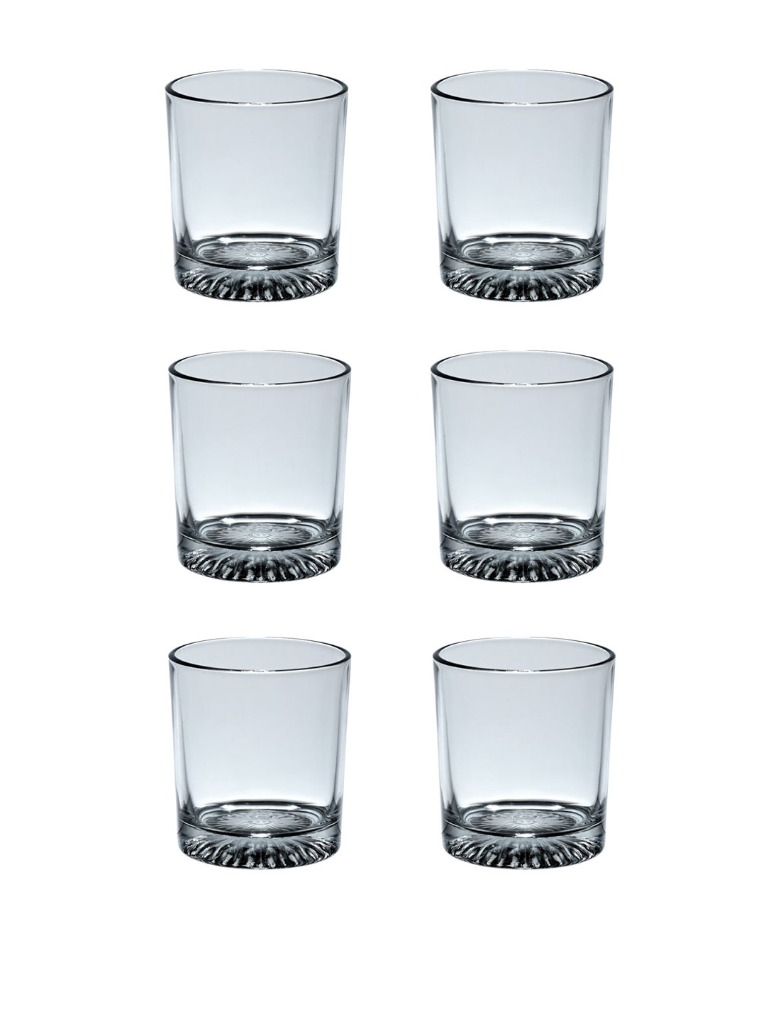 ceradecoTransparent 6Pcs Textured Glass Whisky Glasses 300ml Each