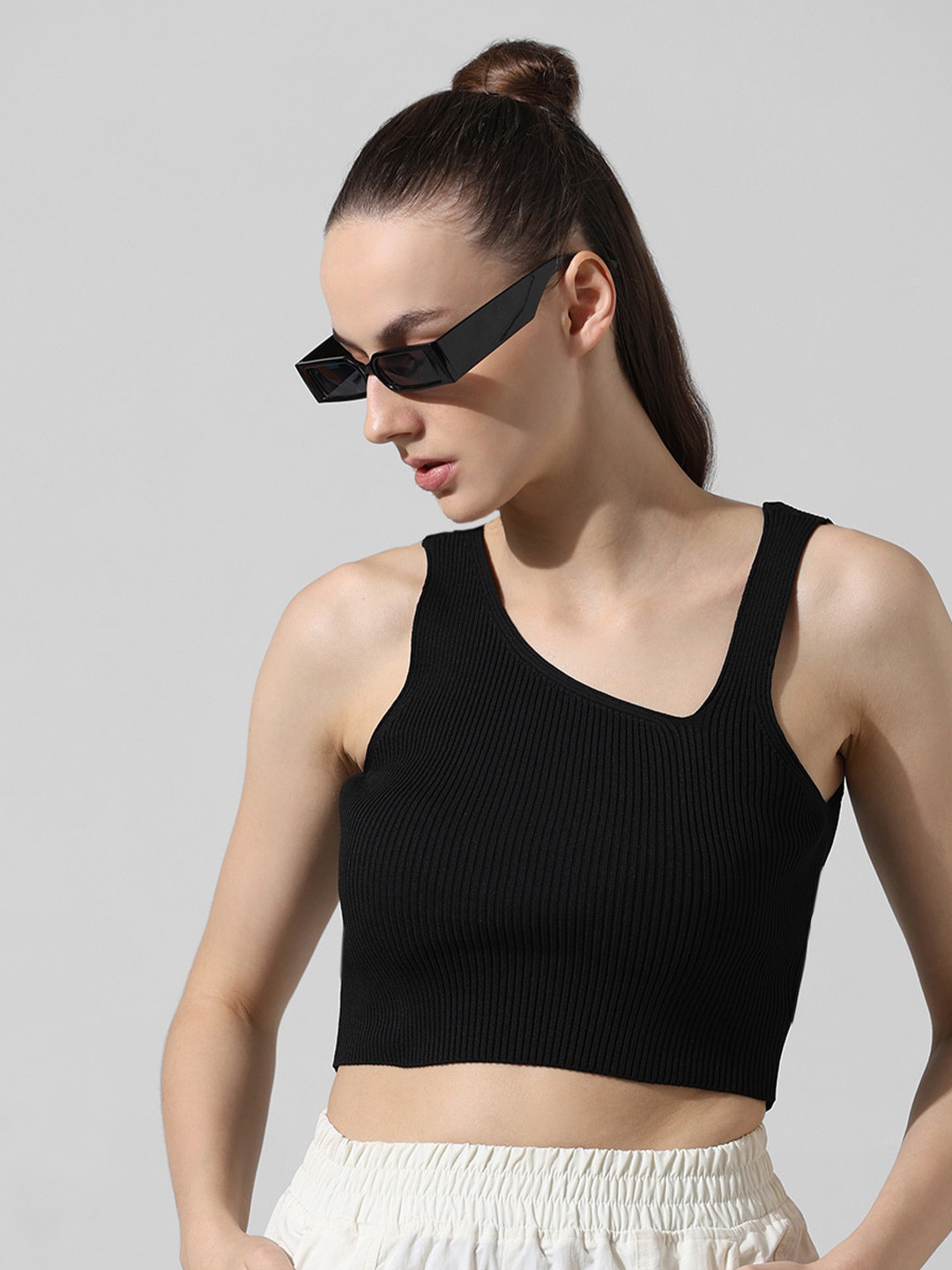 ONLY Striped Crop Top