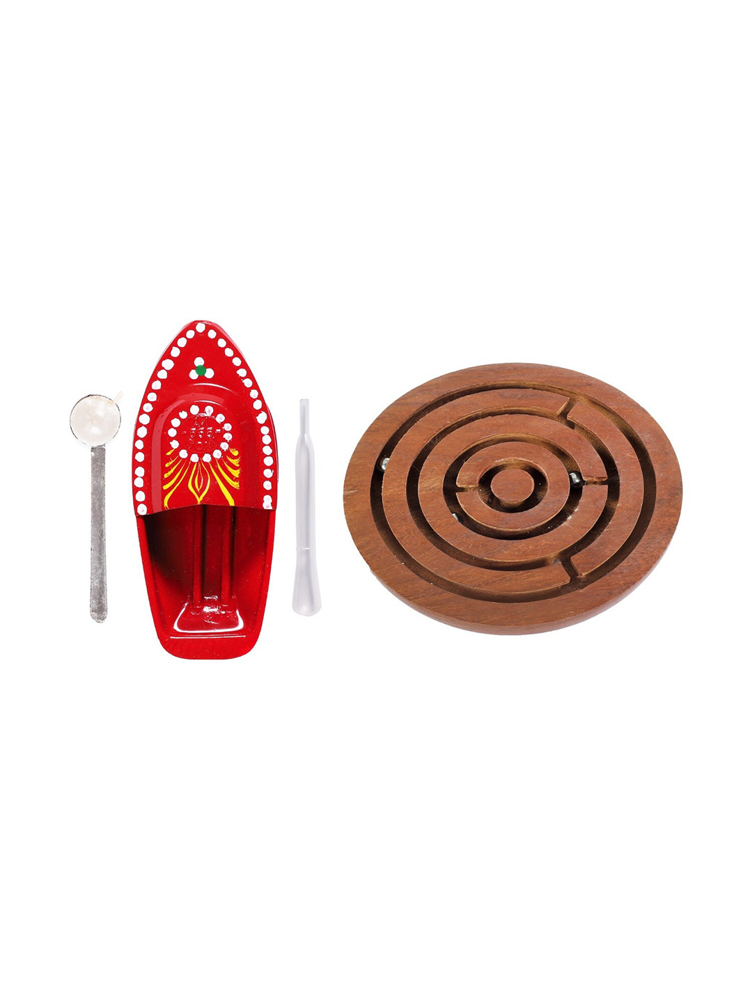 Desi Toys Kids Set of 2 Steam Toy Boat & Labyrinth Game
