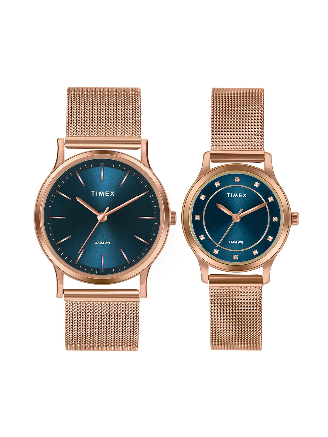 Timex His & Her Analogue Couple Watch Gift Set TW00ZP002
