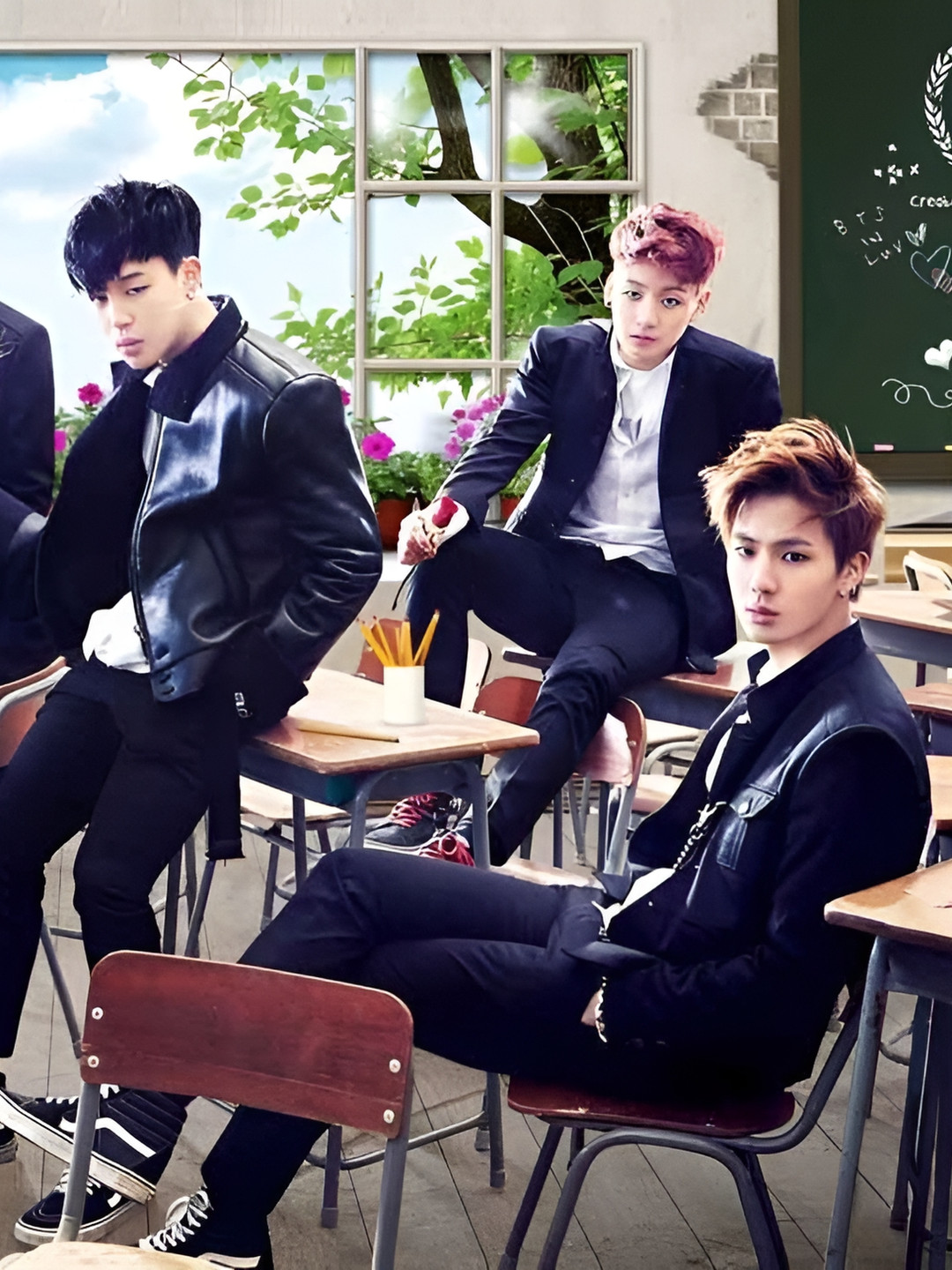 British Terminal Navy Blue & White K-POP Music Band Singer Sticker