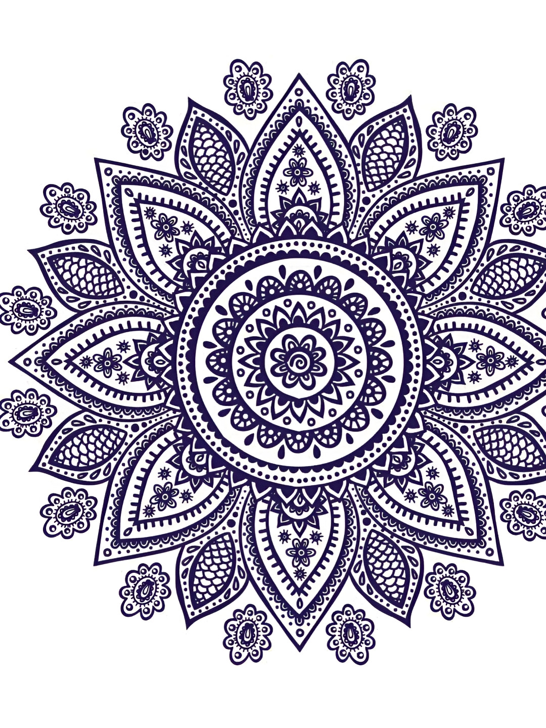 British Terminal Black & White Rangoli Floor Self Adhesive Decorative Sticker