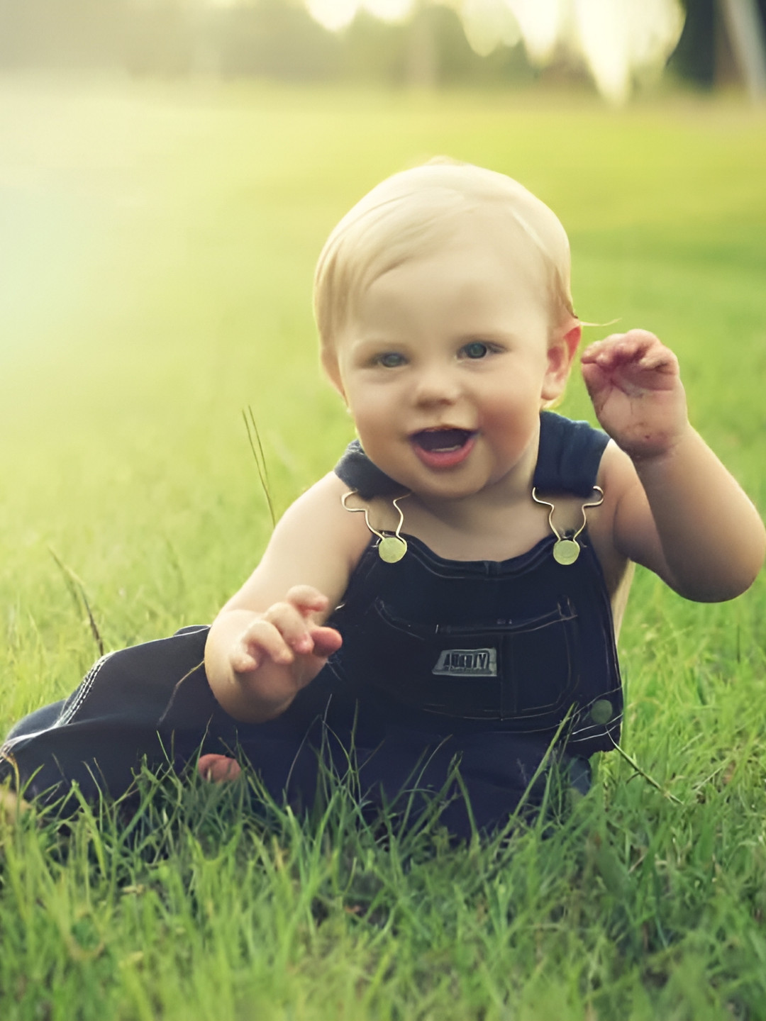 British Terminal Blue & Green Cute Baby Sticker