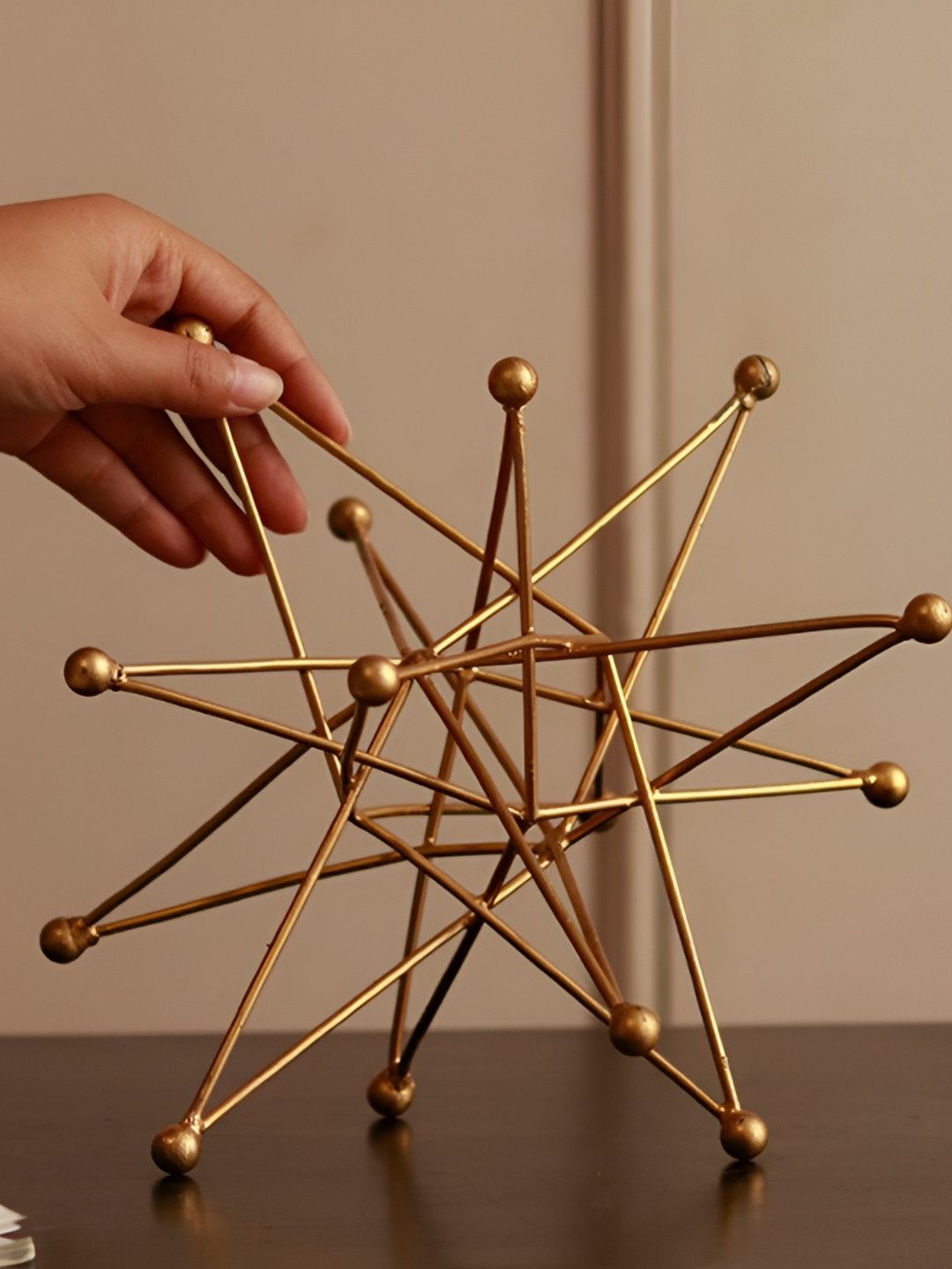 ArteCasa Artifact Gold Metal Metallic Living Room Medium Showpiece - 5.9 Inches