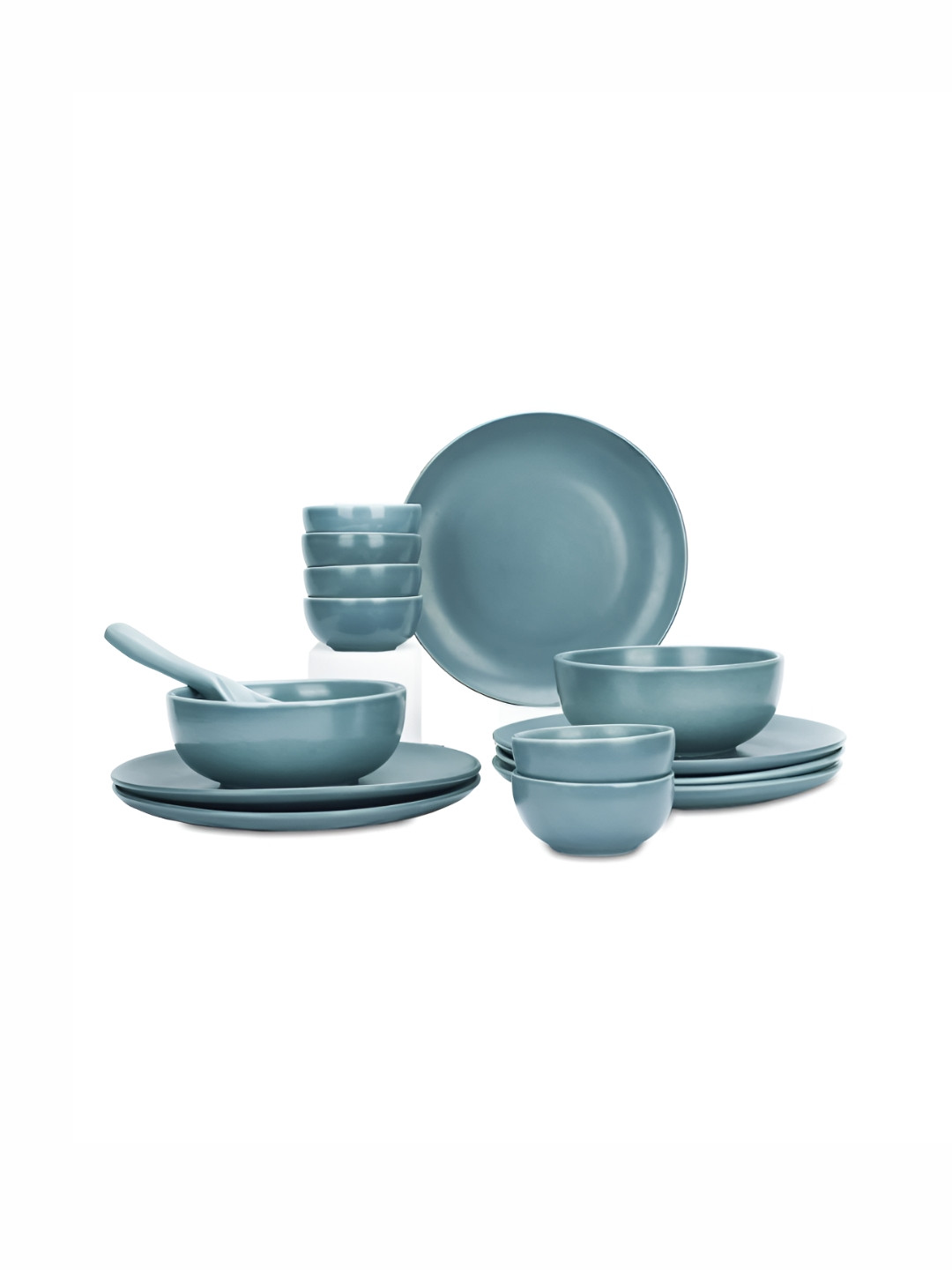 UMAI Blue Solid Ceramic 15 Piece Dinner Set