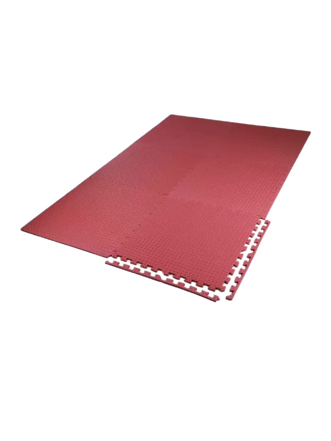 KOBO Red Interlocking Anti Skid Tiled Yoga Mat