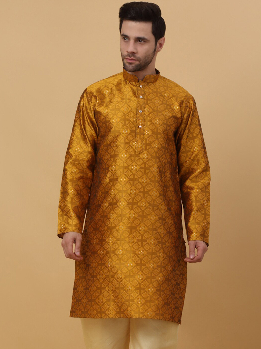 KRAFT INDIA Men Gotta Patti Jacquard Kurta