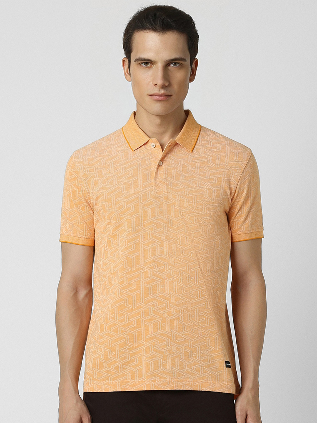 Van Heusen Sport Men Floral Polo Collar T-shirt