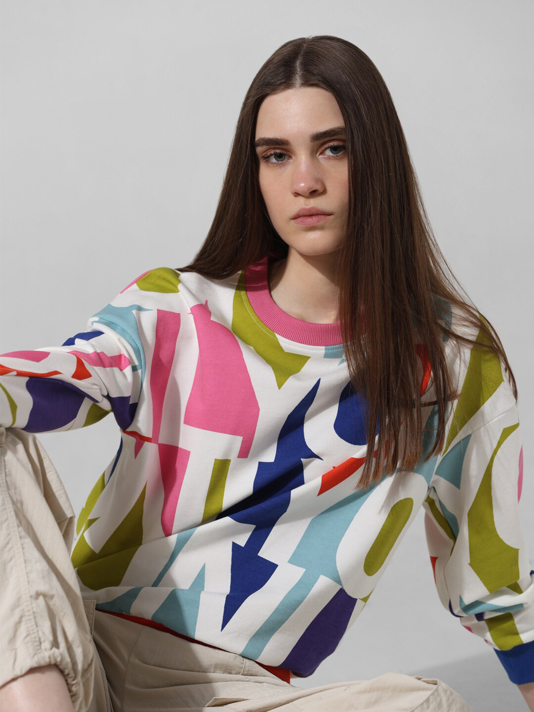 ONLY Women Printed Sweatshirt