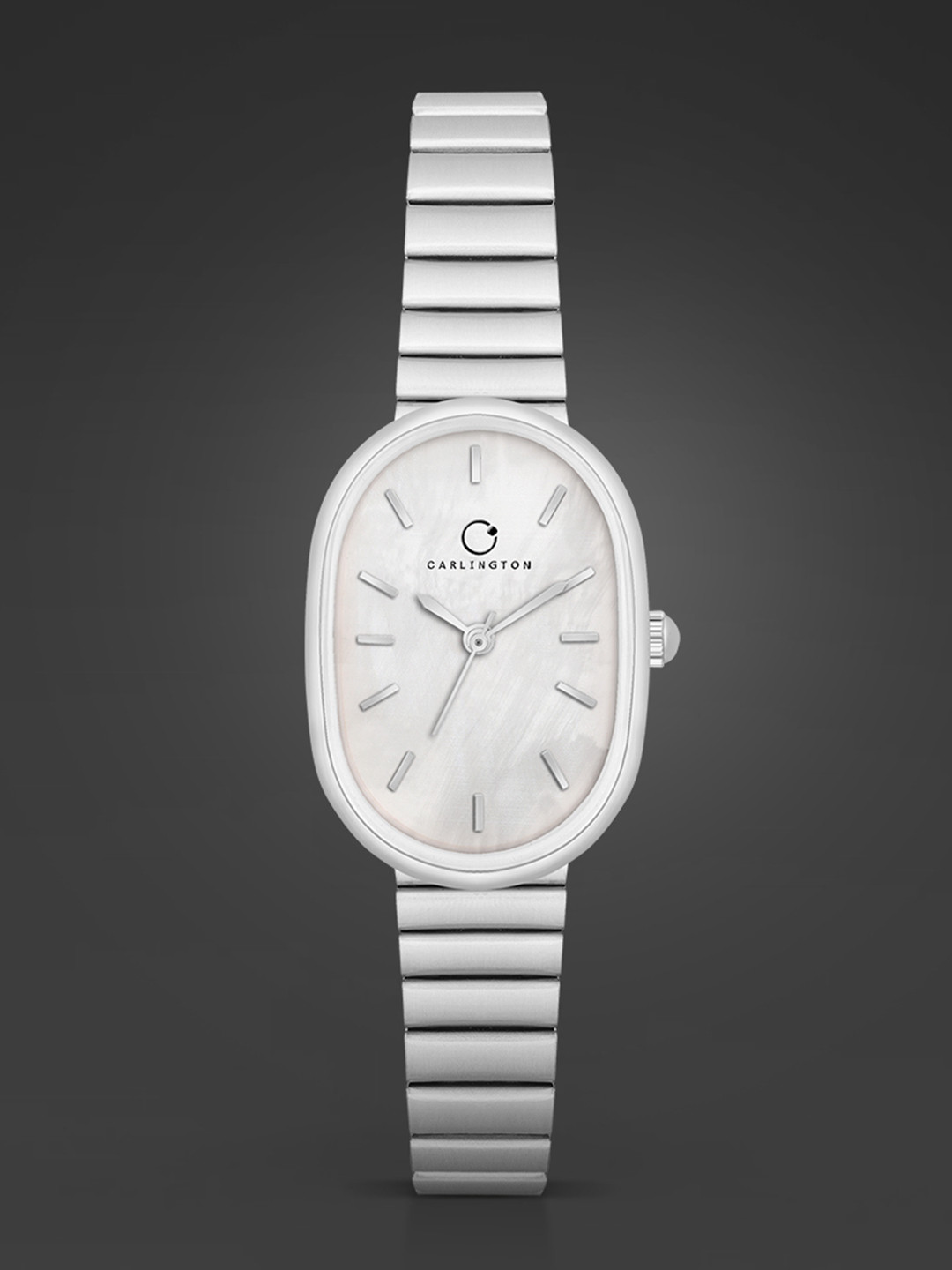 CARLINGTON Women Dial Bracelet Style Straps Analogue Watch Iconic 2031 Silver