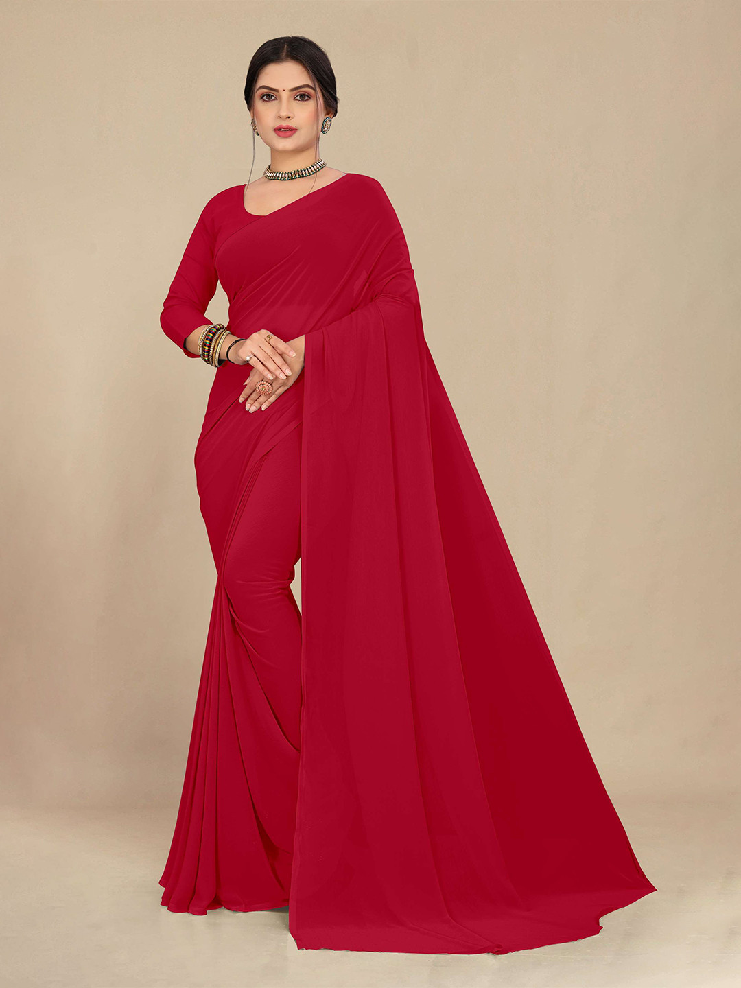 STAVA CREATION Pure Georgette Saree