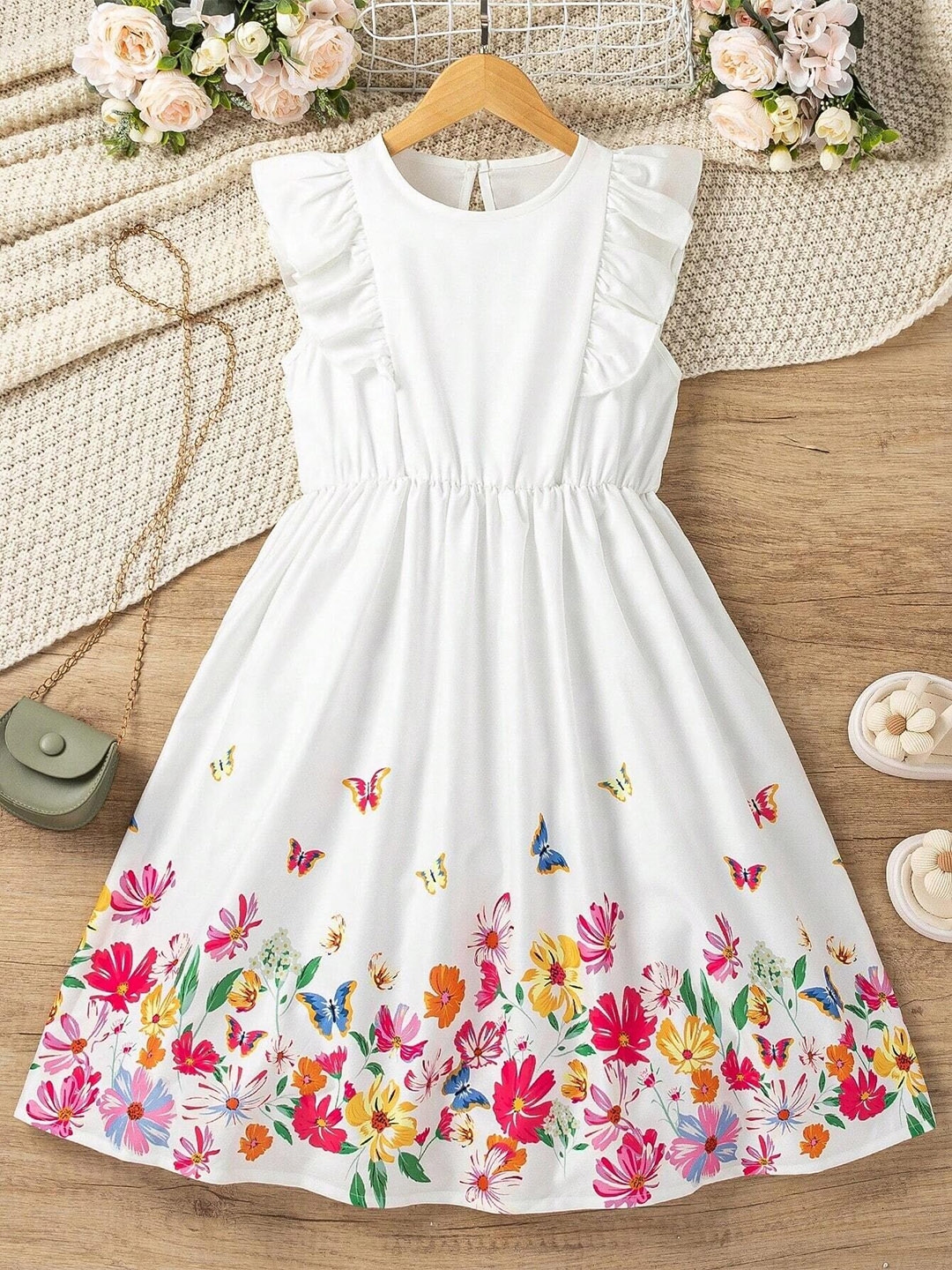 Flower designs for baby frocks discount