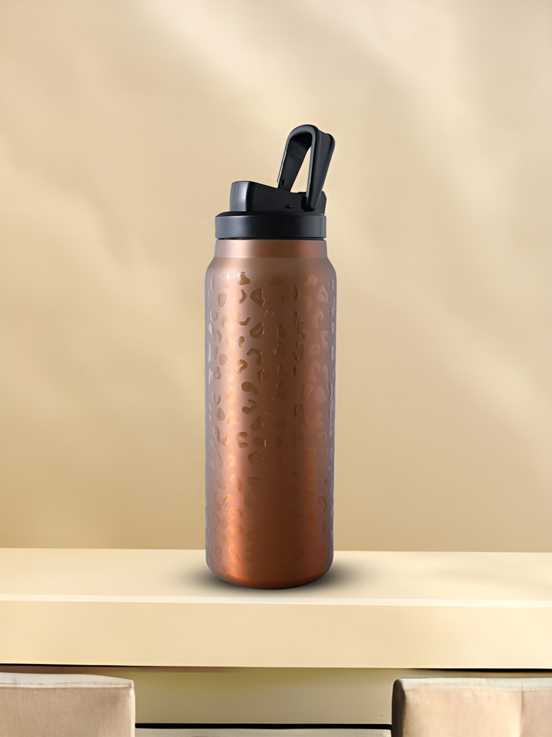 UMAI Gold Conversational Stainless Steel Spill Proof Water Bottle - 900ml