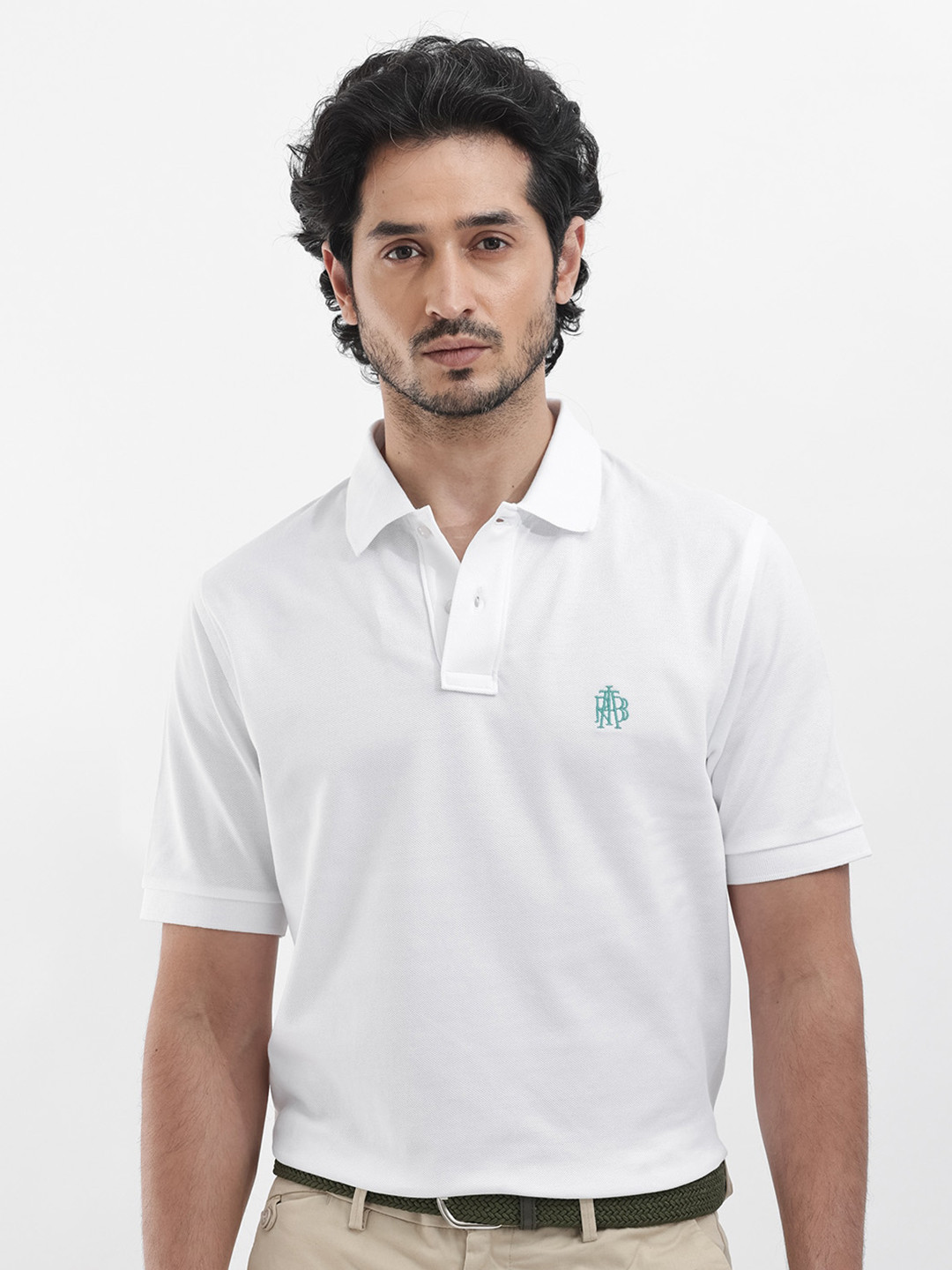 RARE RABBIT Men Pareto Polo Collar Regular Fit T-Shirt