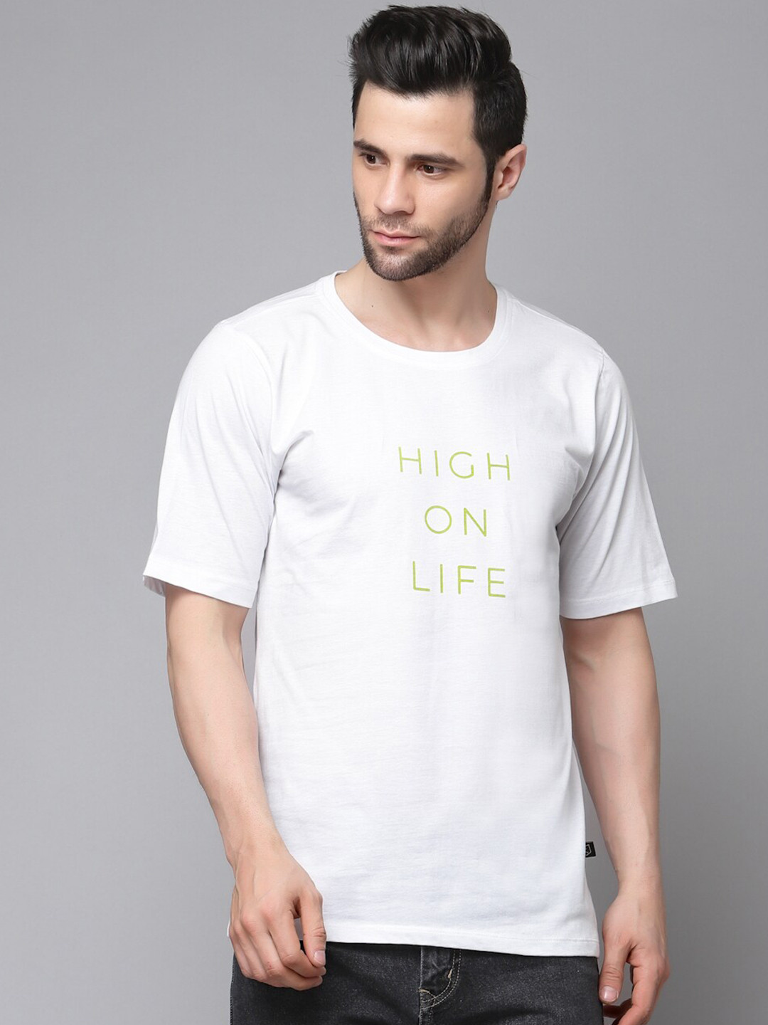 Rigo High On Life Typography T-Shirt