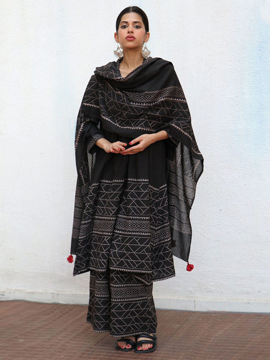 Chidiyaa Saadiyah Block Printed Pure Cotton Dupatta