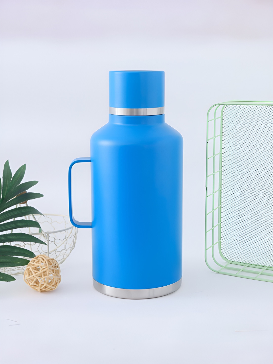 UMAI Blue Solid Stainless Steel Double Wall Vacuum Flask - 2L