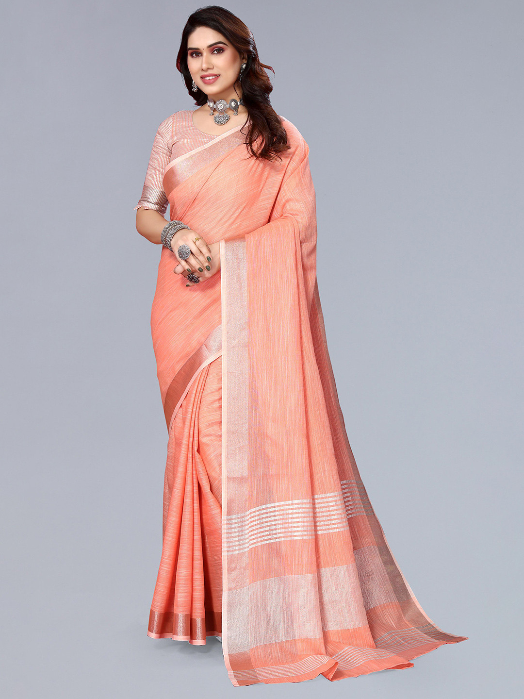 VASTRA-THE FACTORY STORE Zari Border Saree