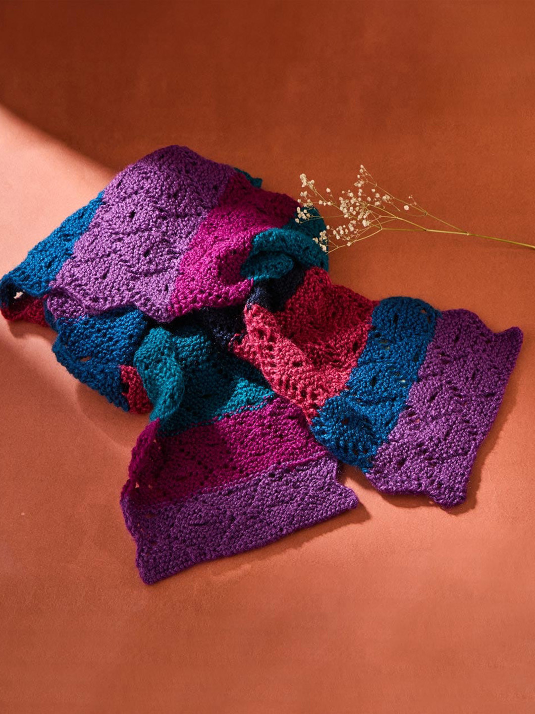 Fabindia Women Patterned Acrylic Muffler