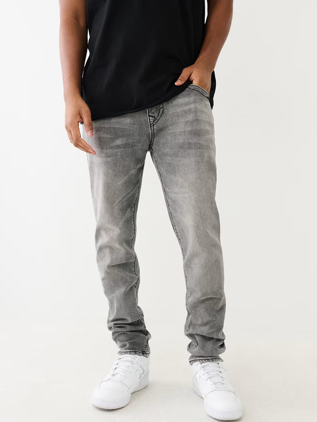 True Religion SN Rocco Solid Skinny Fit Mid-Rise Jeans