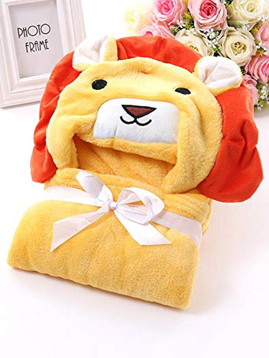 Bajo's Kids Yellow & White Bath Towel