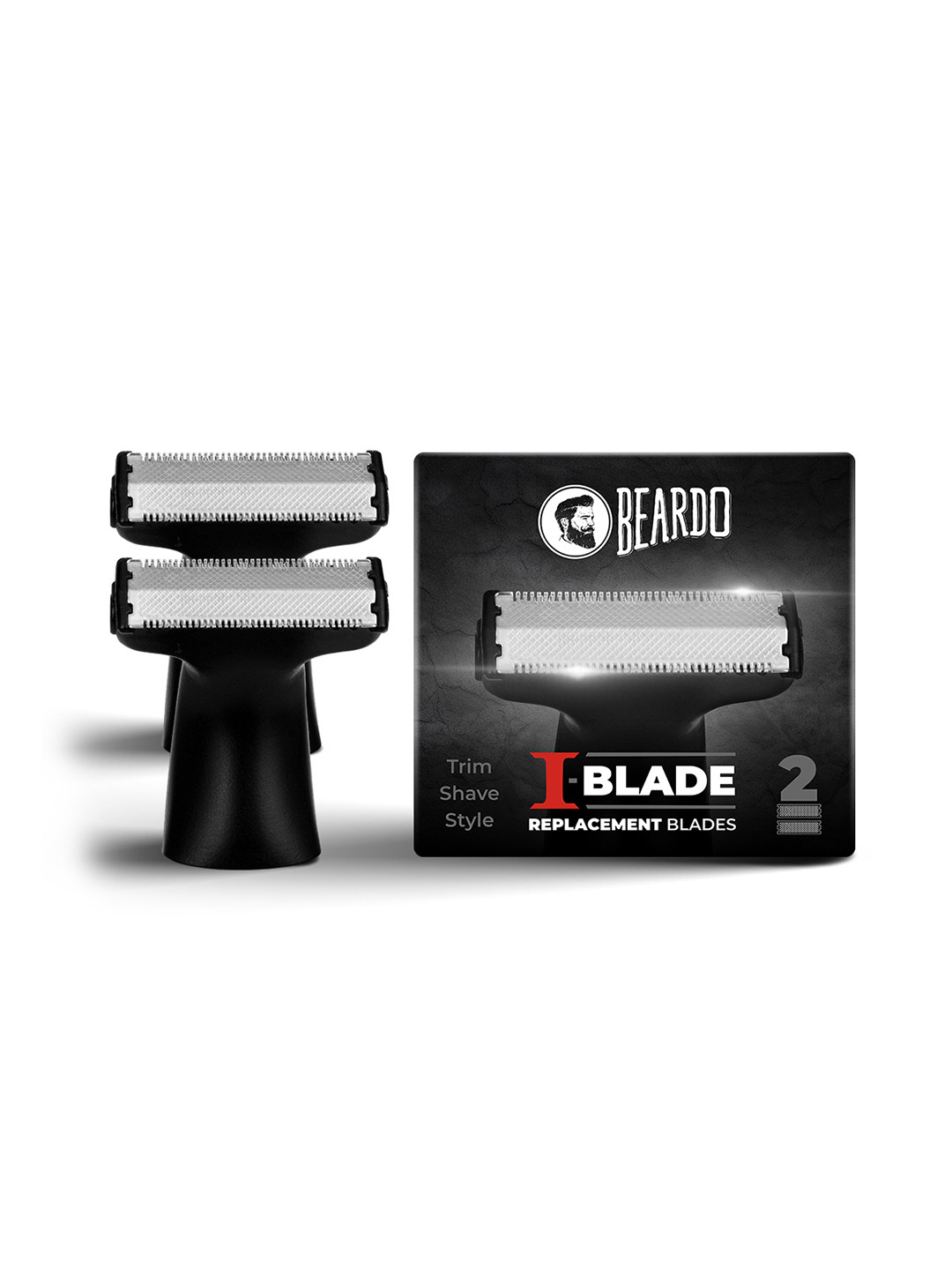 BEARDO 2 Pcs OneBlade Replacement Blades To Shave Trim & Style - Black