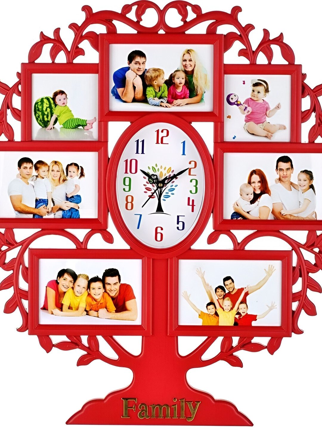 Attractionz Maroon & White Wall Clock