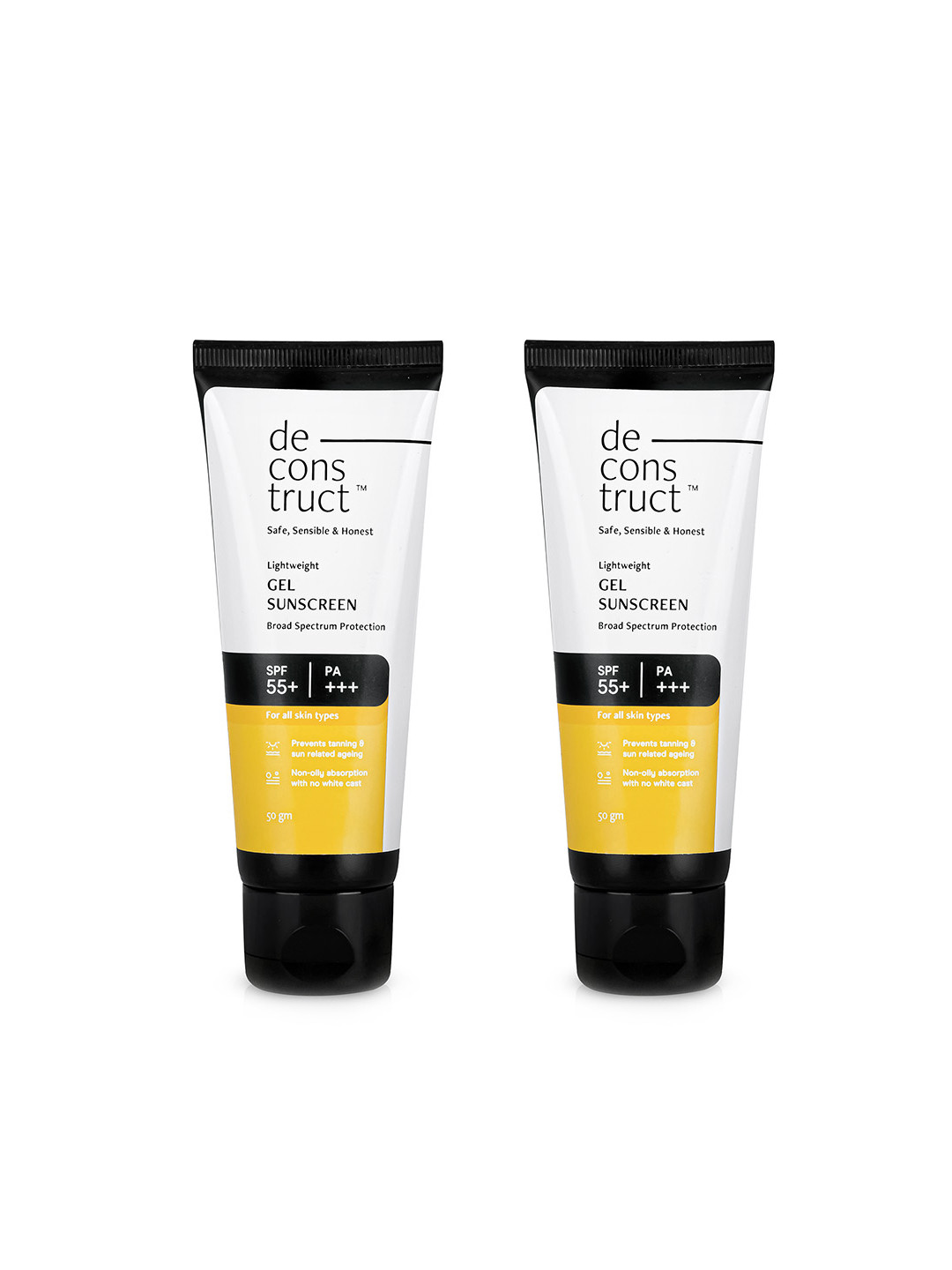 deconstruct Double Defense Sunscreen Pack for Oily Skin- For Long-Lasting UV Protection