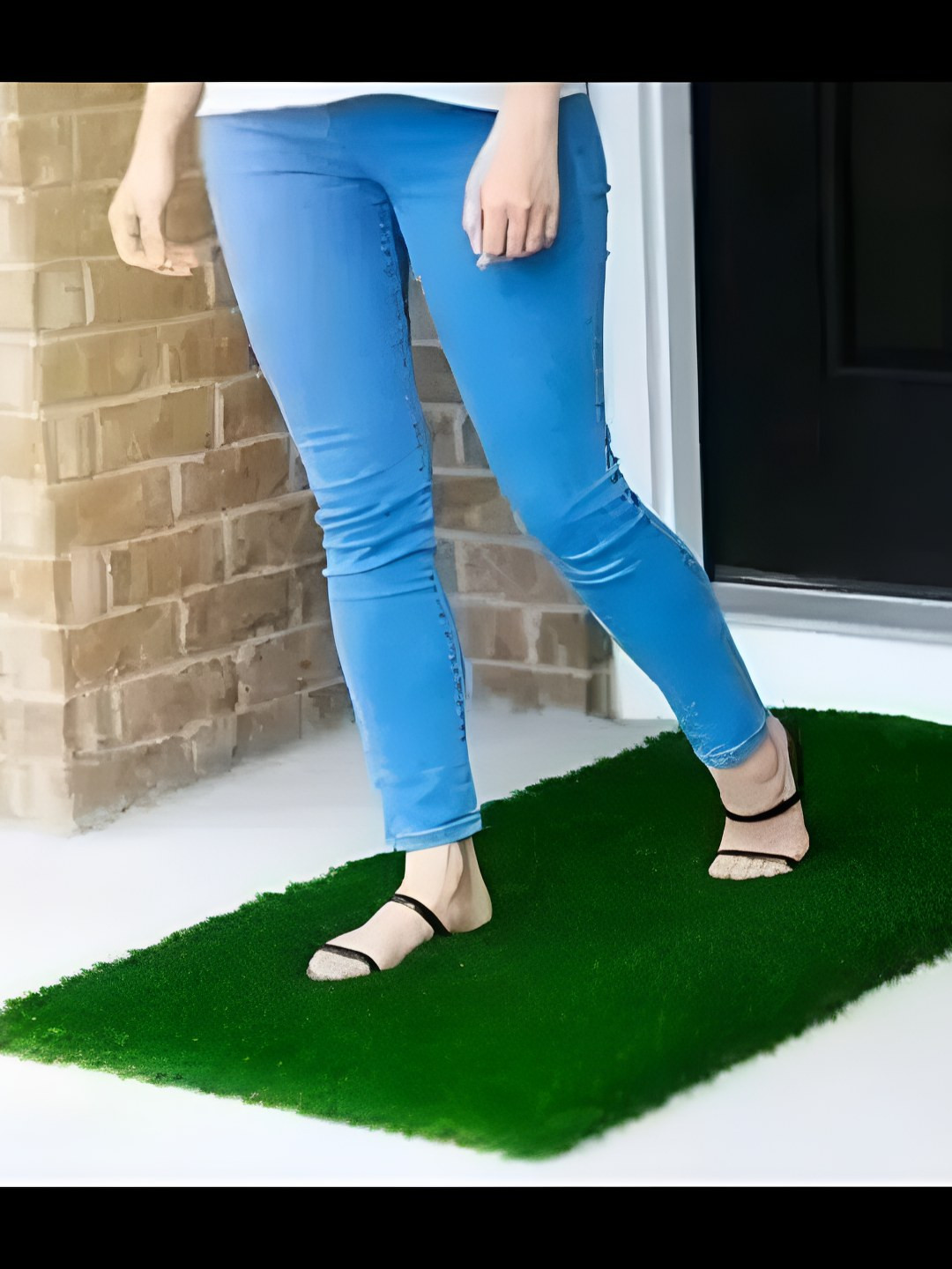 Supreme Home Collective Green Water-Resistant Artificial Grass Floor Mats