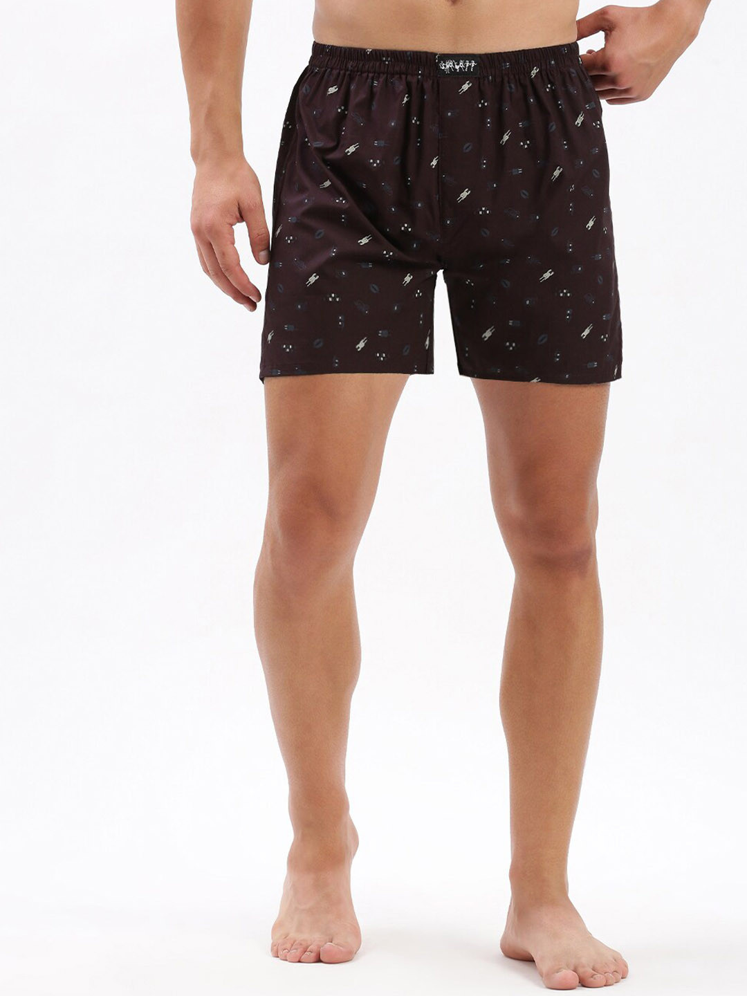 SHOWOFF Printed Cotton Slim-Fit Boxer 143-2_Purple