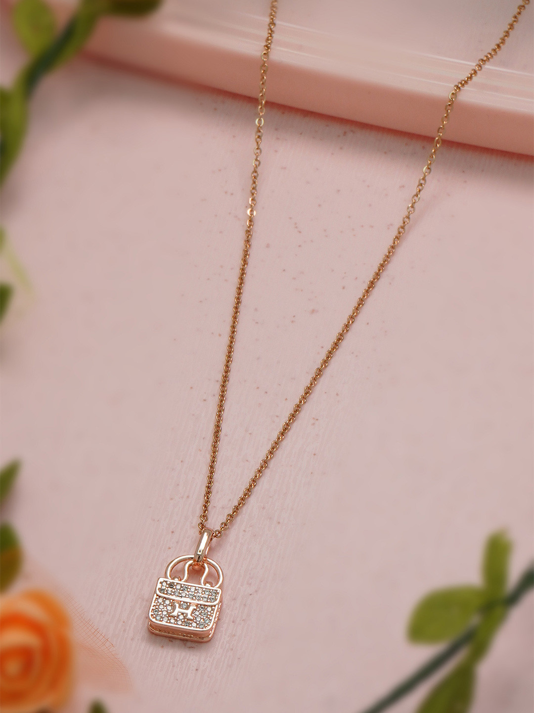 Ramdev Art Fashion Jwellery Gold-Plated Necklace With Pendant