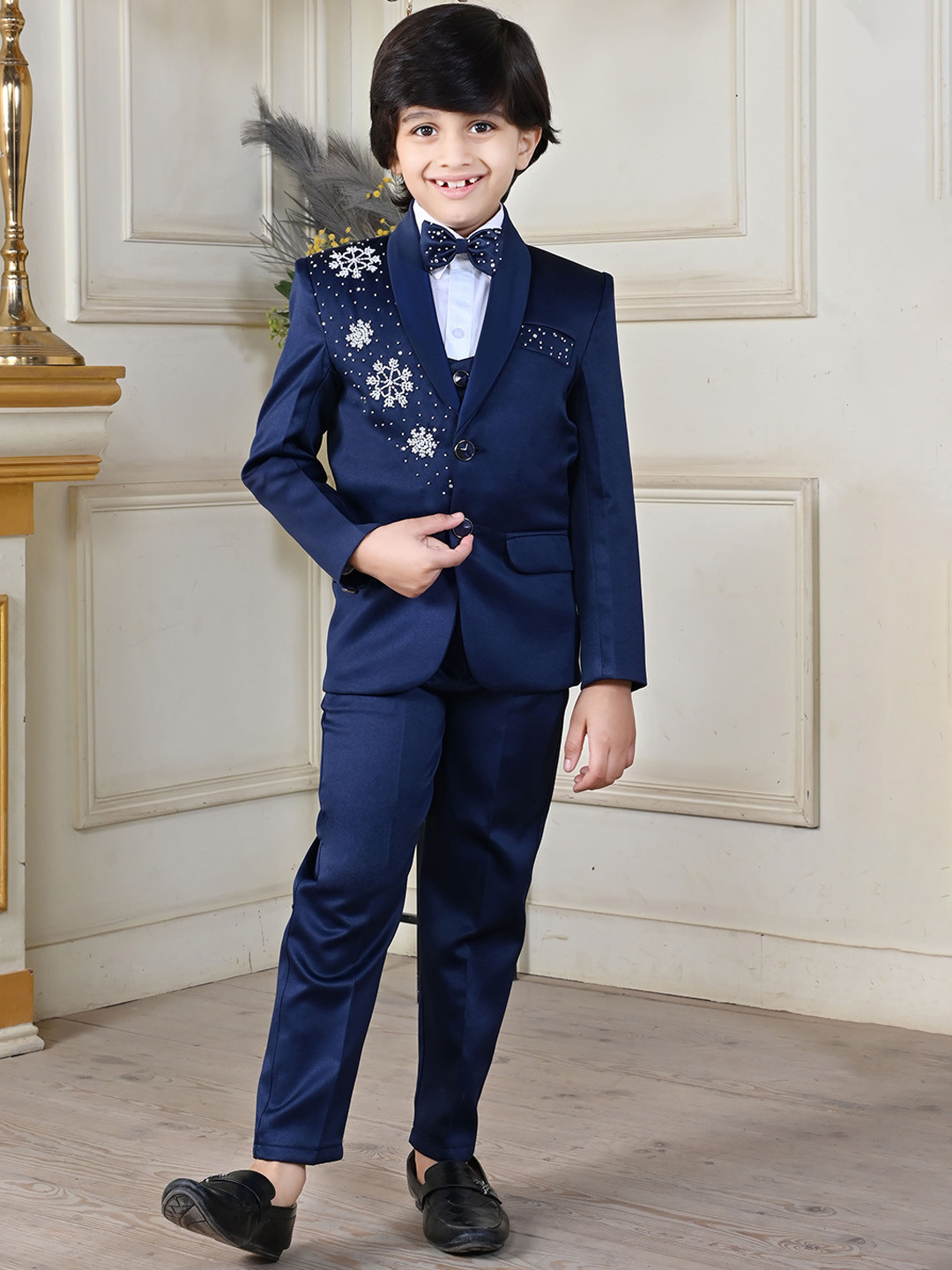 BT DEZINES Boys Single-Breasted Five-Piece Party Suits