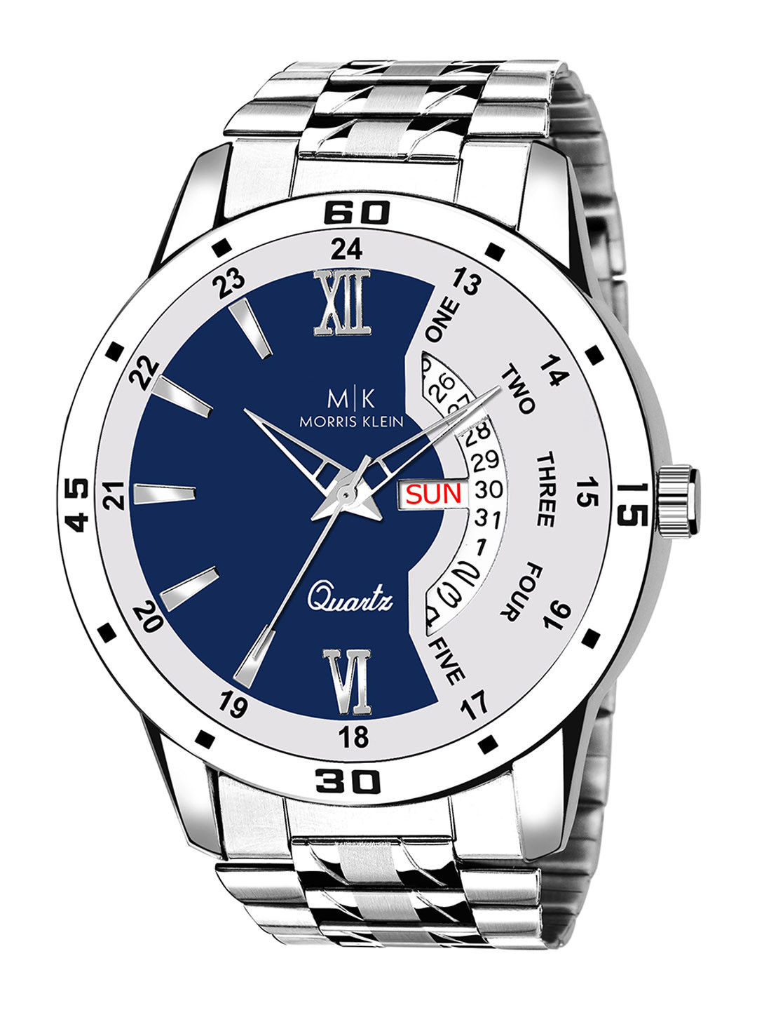 MORRIS KLEIN Men Printed Dial & Stainless Steel Analogue Calendar Watch MK-2021