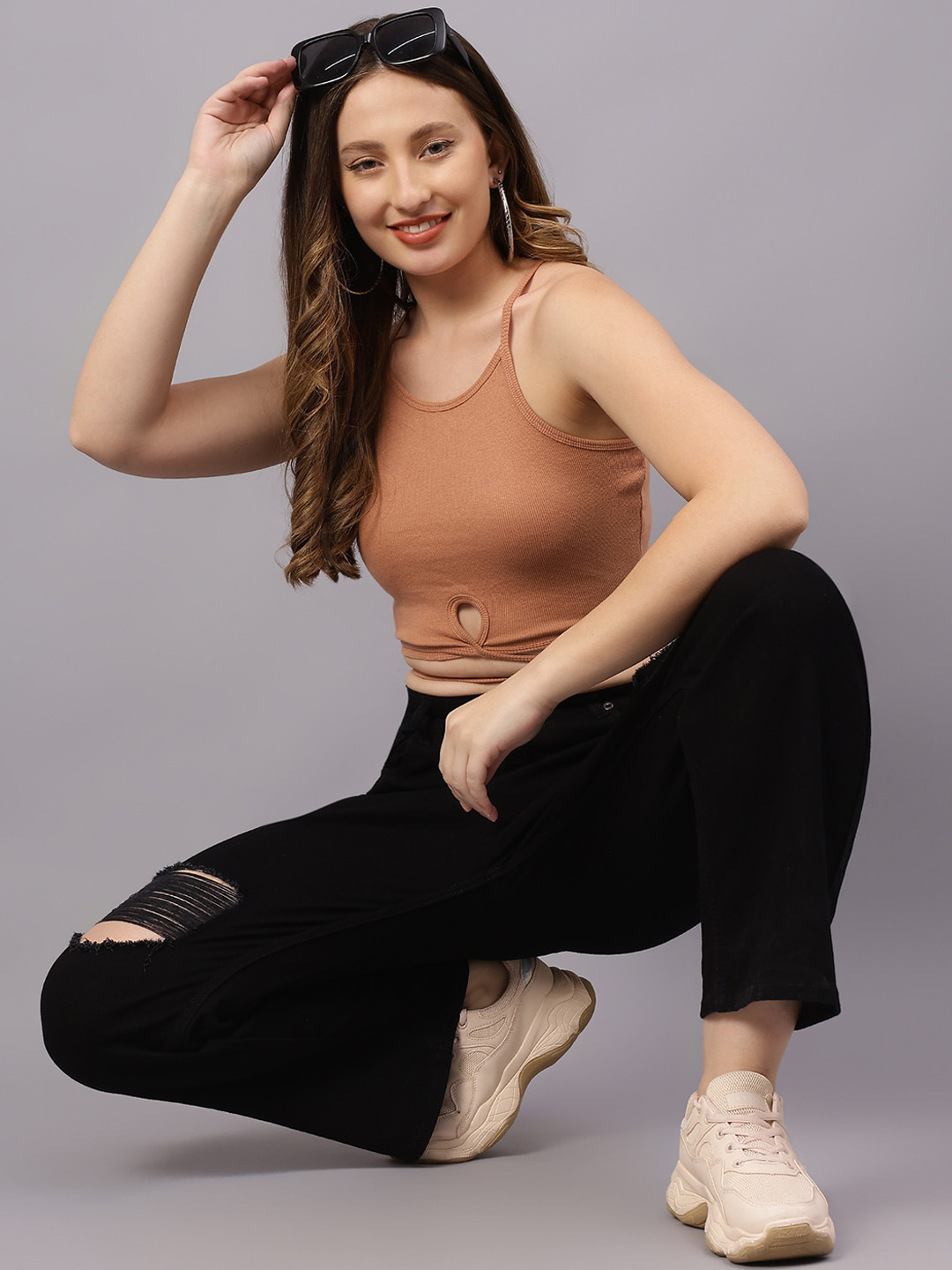 STAYCATION Mystique Women Mildly Distressed Wide Leg Jeans