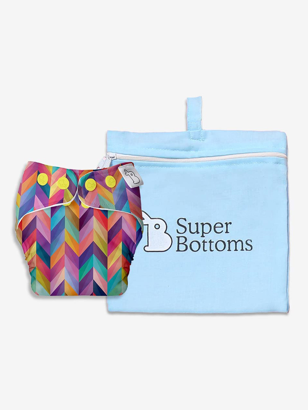SuperBottoms Set Of 4 UNO Reusable Cloth Diaper With Easy Snaps & Quick Dry Ultra Thin Pad