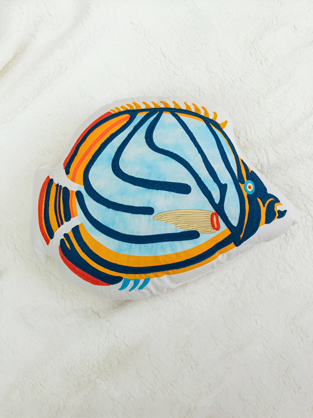 Zookeeper Kids Blue Printed Pre-Filled Cushion