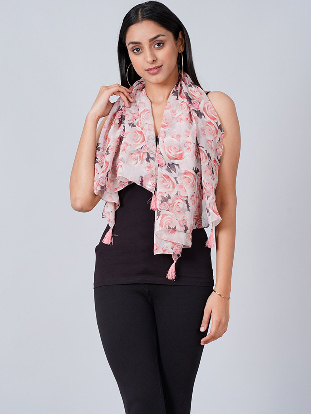 First Resort by Ramola Bachchan Floral Printed Scarf