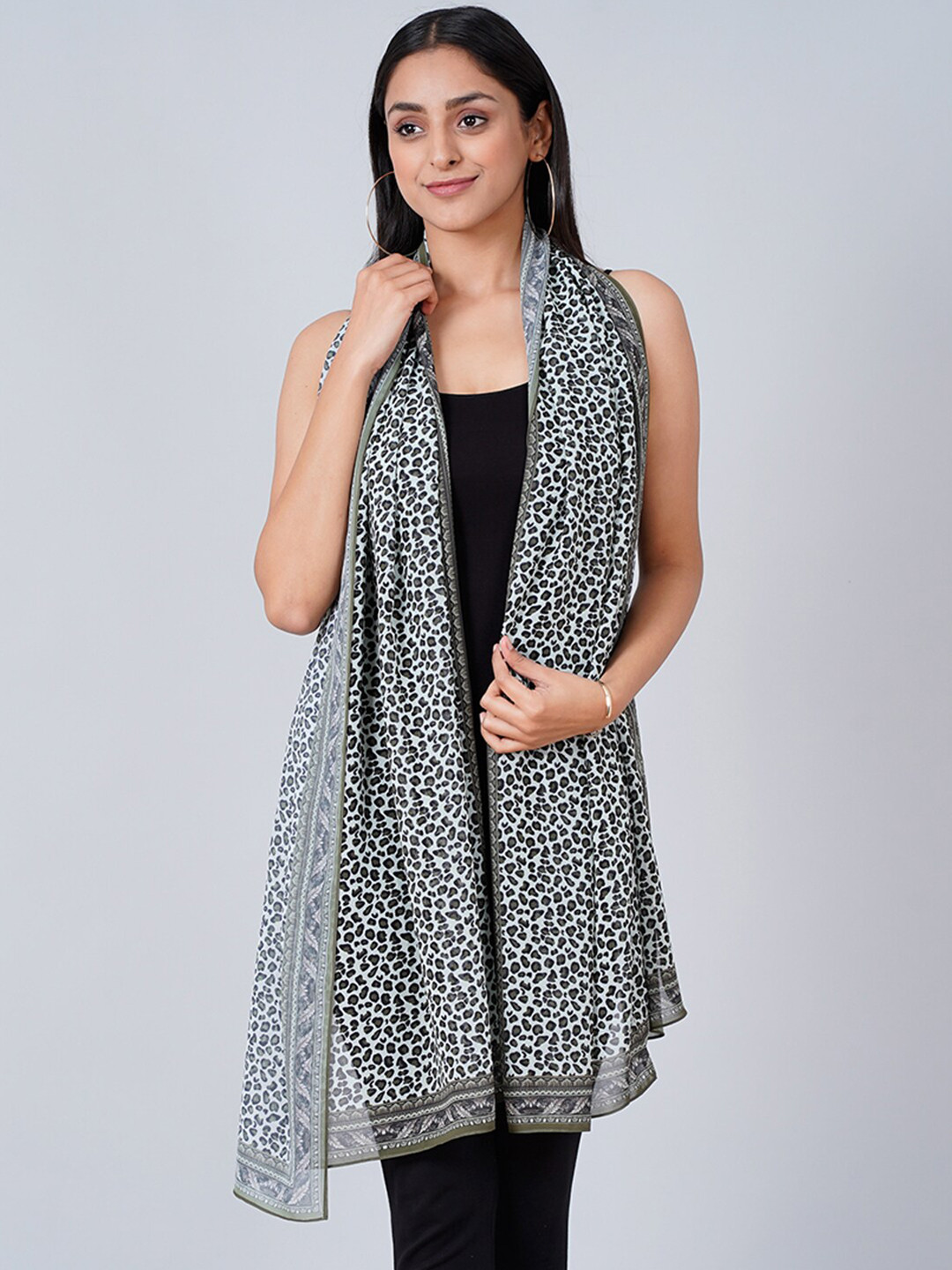 First Resort by Ramola Bachchan Animal Printed Stole