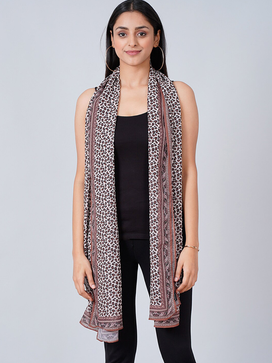 First Resort by Ramola Bachchan Animal Printed Stole