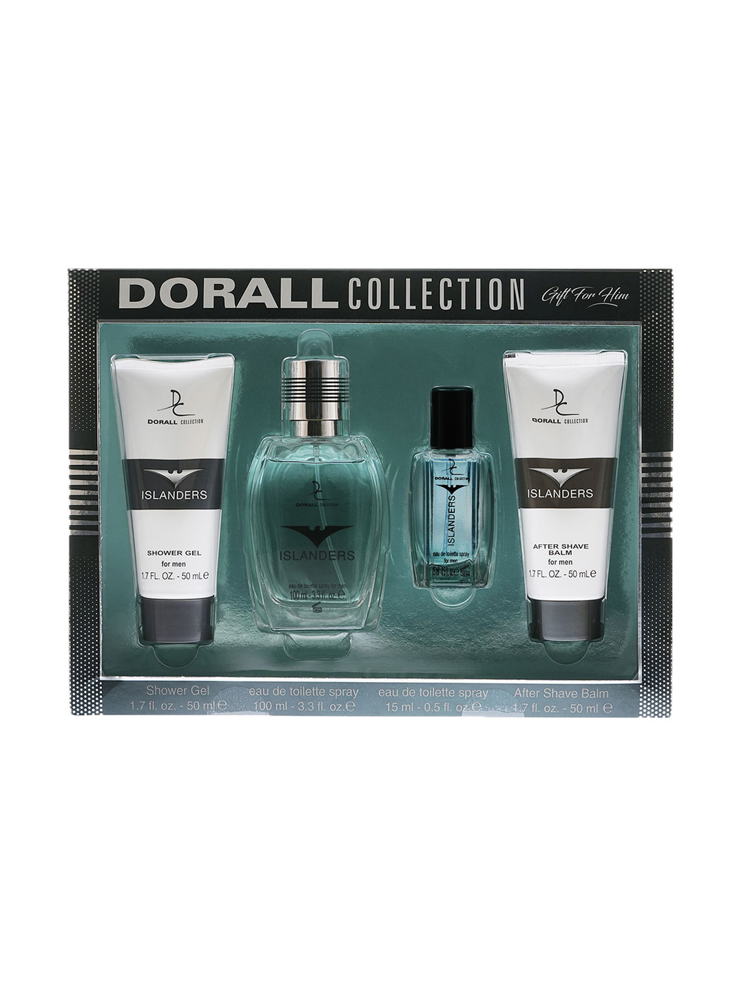 Dorall Collection Islanders Set Of 4 EDT-After Shave Balm & Shower Gel Gift Set