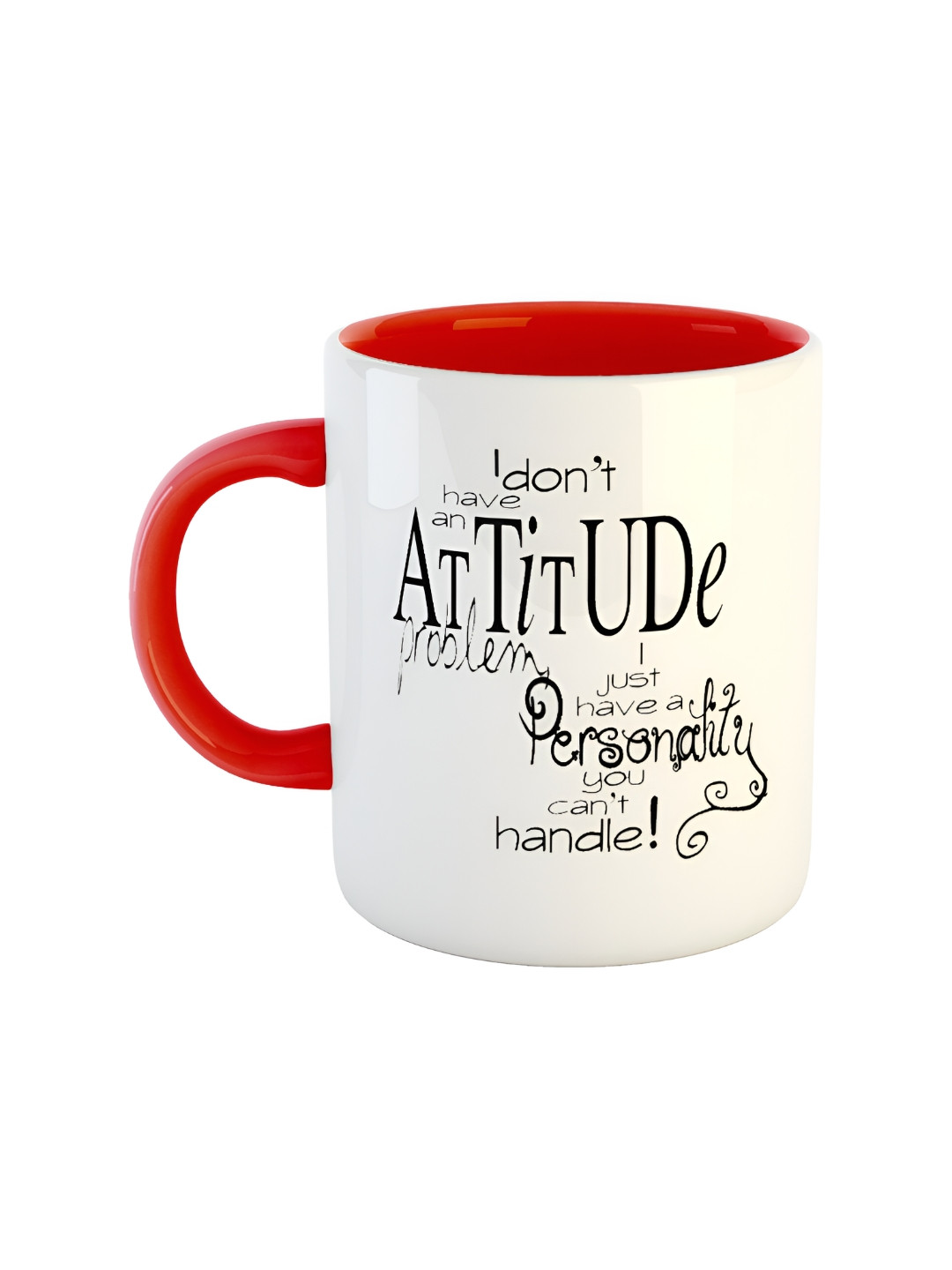 ARTBUG Ipsit Name Personalised Red Typography Ceramic Microwave Safe Mug-350ml