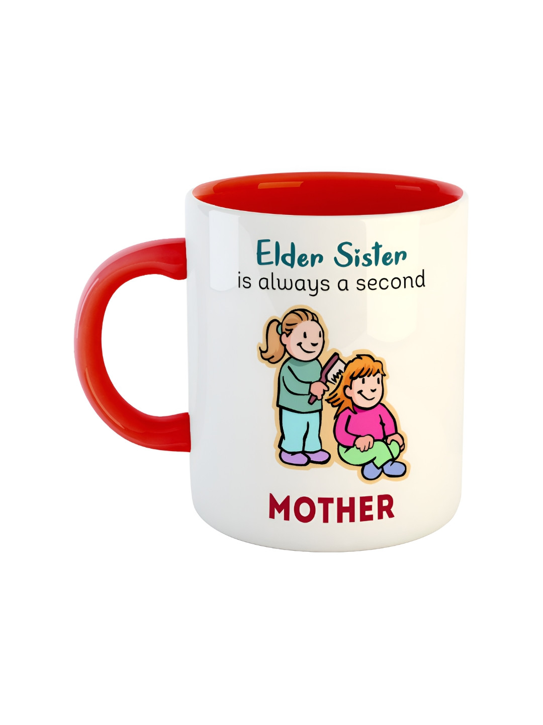 ARTBUG Valentine gift for Girlfriend Red Typography Ceramic Handmade Mug-350ml