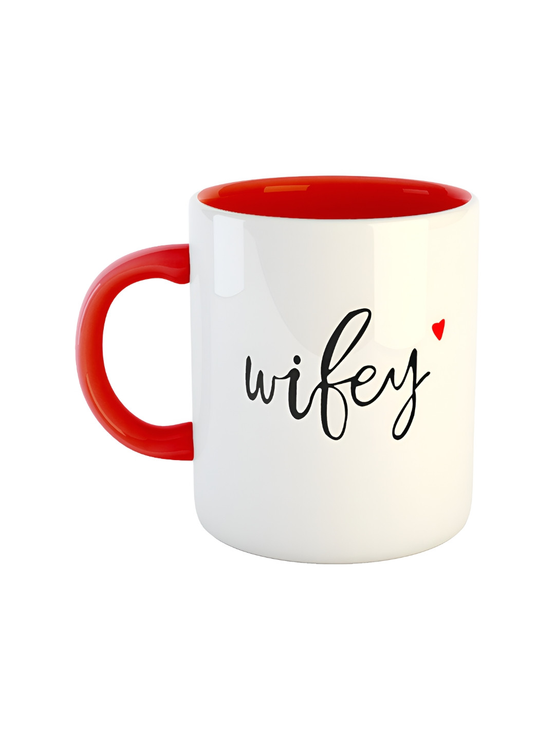 ARTBUG Daiwik Name Personalised Red Typography Ceramic Microwave Safe Mug-350ml