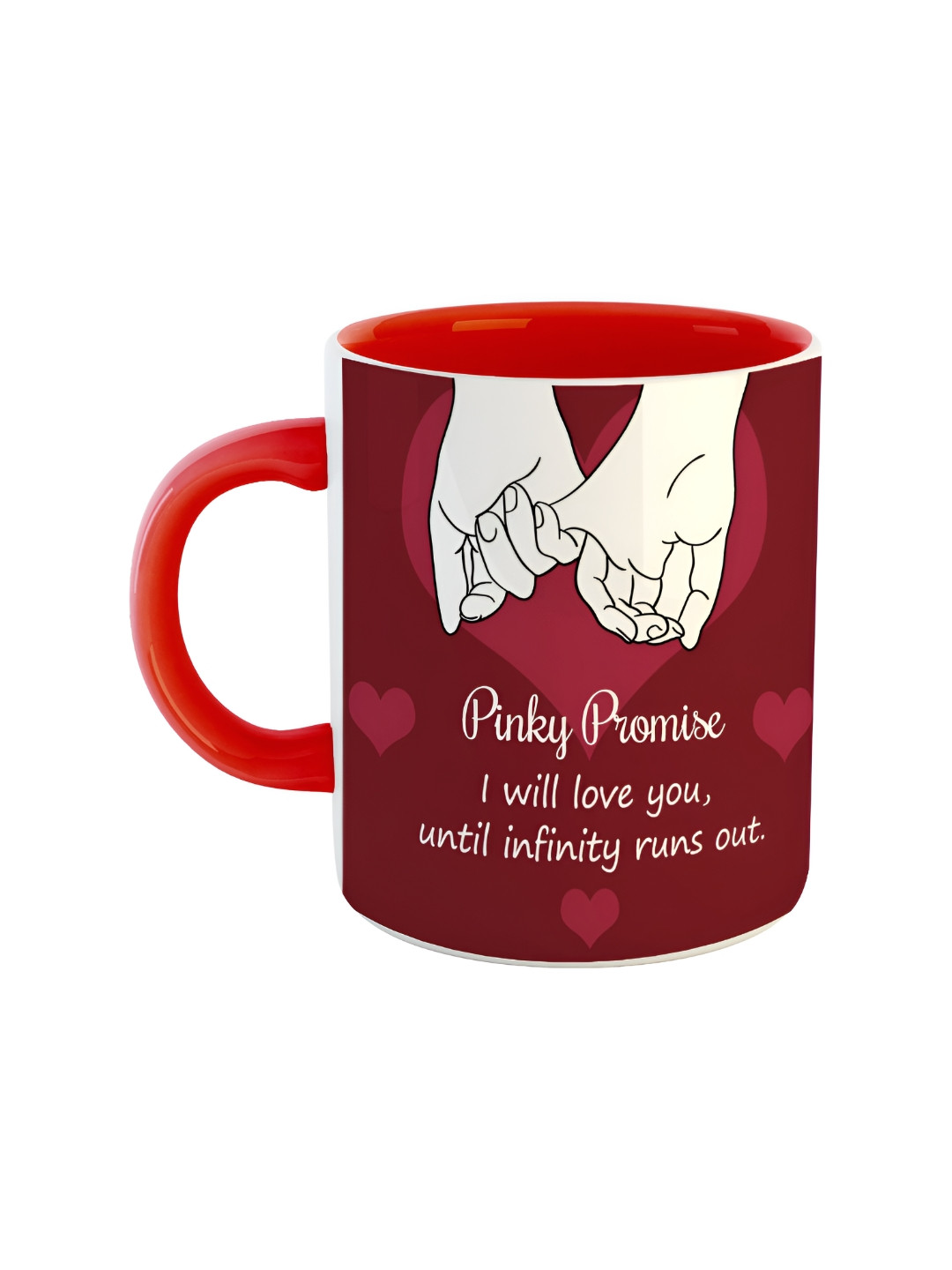 ARTBUG Dev Name Personalised Red Typography Ceramic Microwave Safe Mug-350ml