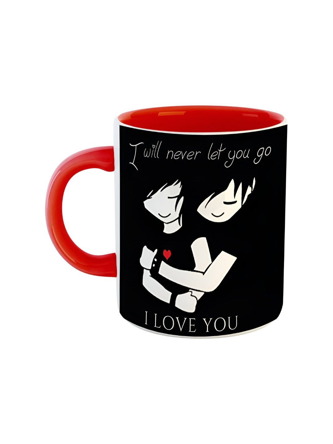 ARTBUG Love Is Like Rose Red Typography Ceramic Handmade Mug-350ml