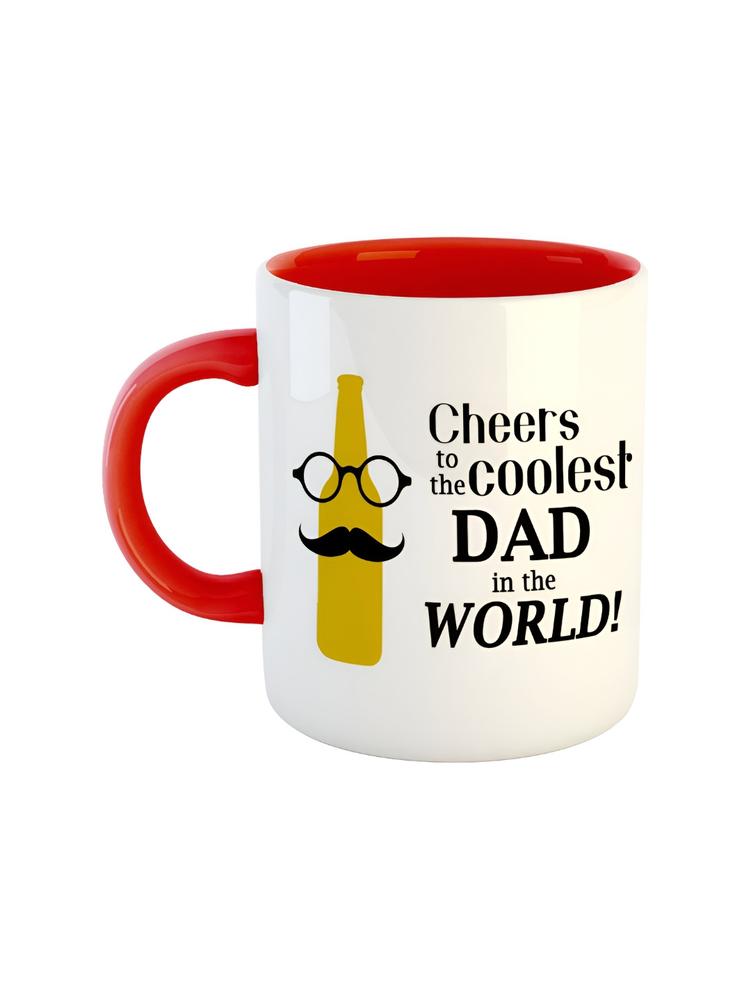 ARTBUG Ishara Name Personalised Red Typography Ceramic Handmade Mug-350ml